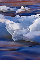 Ice on Glen Bracadale, Isle of Skye, Scotland, UK, December 2010.
