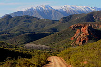 Swartberg Mountains with snow on the summits, Little Karoo, Western Cape, South Africa