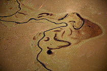 Aerial photo of Oxbow lakes, KwaZulu Natal, South Africa, June 2010