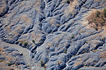 Aerial photo of hillside gully erosion, KwaZulu Natal, South Africa, June 2010