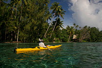 Kayaking in Marau Sound, Solomon Islands, Melanesia, October 2008.