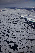Aerial view of pack ice, Antarctica, March 2011.