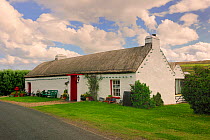 Traditional Irish cottage at Malin Head, Inishowen Peninsula, County Donegal, republic of Ireland, August 2011