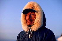 Portrait of Inuit hunter from Igloolik, Nunavut, Canada, 1992. 40 BELOW bookplate.