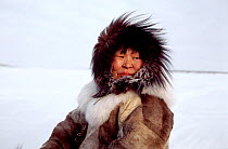Portrait of Nganasan woman, Taymyr Peninsula, Northern Siberia, 2004. 40 BELOW bookplate.