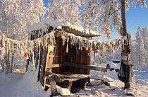 Sacred site near Verkhoyansk. Yakutia, Siberia, Russia, 1999. 40 BELOW bookplate.