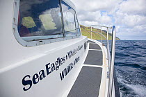 Sea eagle tourist boat, MV Brigadoon, Portree, Skye, Inner Hebrides, Scotland, UK, June 2011