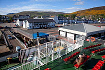 Ferry docking at the Port of Ullapool, Highland, Scotland, UK, May 2011