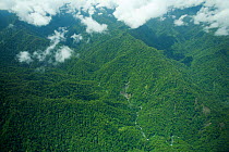 Aerial view of the north side of the Foja Mountains, Papua, Indonesia, October 2008. (taken during Conservation International Rapid Assessment Program expedition)