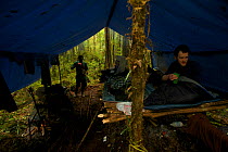 Foja Mountains RAP Expedition High Camp at 2000 m elevation in the upper montane forest. Foja Mountains, Papua, Indonesia, 2008. (taken during Conservation International Rapid Assessment Program exped...