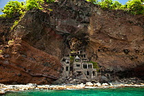 The largely abandoned community of Moonhole, built in the late 1960's by Tom and Gladdie Johnston. Bequia, The Grenadines, Caribbean, May 2009. No release.