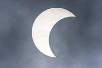 Partial eclipse of the sun, 3rd of March 2005, seen from Upper Bavaria, Germany.