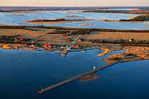Lagoons and small harbour on the island of Hiiumaa. Estonia, Europe, April 2011.