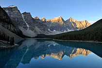 Morraine Lake, in the Valley of the Ten Peaks, Banff National Park, Alberta, Canada.