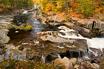 Waterfalls in Coos Canyon, Byron, Maine, USA, September 2009