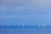 Offshore windfarm, Colwyn Bay, Wales, UK, November 2011.