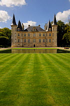 Chateau Pichon Longueville Baron, Pauillac, Bordeaux region, France. Listed as 'Second Grand Cru' Second Growth according to the historic Bordeaux wine official classification of 1855. June.