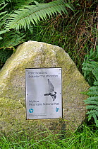 Wicklow Mountains National Park sign, Glendalough, County Wicklow, Republic of Ireland, July 2011.