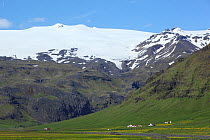Eyjafjallajokull volcano and surroundings, Iceland, June 2009