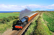 Steam train 68030 'Hunslet Austerity 3777' ex-Coal Board saddle tank, on the North Norfolk Railway, Poppy line, Norfolk, UK, September 2011