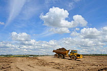 Wetland habitat creation for the RSPB by Breheny Civil Engineers at Bowers Marsh RSPB Reserve, RSPB Greater Thames Futurescapes Project, Essex, UK, July 2011