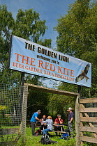 Pub sign on the Red Kite trail in the Urban Red Kite area of the Derwent Valley, Gateshead, Tyne and Wear, UK, on the edge of Tyneside following on from the 'Northern Kites' re-introduction programme...