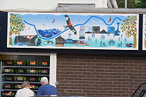 Red Kite mural in the Urban Red Kite area of the Derwent Valley, Gateshead, Tyne and Wear, UK, on the edge of Tyneside following on from the 'Northern Kites' re-introduction programme between 2004-200...