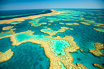 Whitsunday Islands, aerial view, Great Barrier Coral Reef, Queensland, Australia, October 2011.