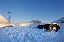 New accommodation buildings at Port Lockroy base. Port Lockroy, Antarctic Peninsula, Antarctica, December.