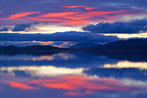 RF- Sunset over Loch Insh, Cairngorms National Park, Highlands, Scotland, UK, November 2011. (This image may be licensed either as rights managed or royalty free.)