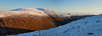 View of Ben Macdui in winter, looking across the Lairig Ghru, Cairngorms NP, Scotland