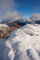 View from the summit of Tom na Gruagaich in winter, Beinn Alligin, Torridon, Scotland, UK, February 2010