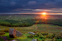 View from Higger Tor at dawn, Peak District NP, UK, September 2011
