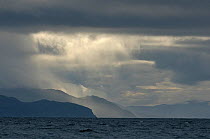 Stormy skies over Ardnamurchan point and the Isle of Mull, Inner Hebrides, Scotland, UK, July 2011