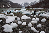 Photographers at McBride Glacier, Glacier Bay National Park, Alaska, USA, May 2011