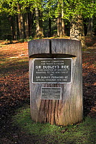 Sign for Sir Dudley's Ride near Burley Old House, New Forest National Park, Hampshire, UK, May