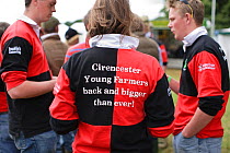 Group of Young Farmers at the Cotswold Farm Show, Cirencester, UK, July 2008.