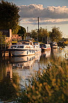 Boats on the River Avon at Tewkesbury, Gloucestershire, UK, June, 2011.
