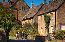 Cyclists at Guiting Power, Gloucestershire, UK, August 2011.