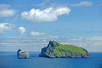Island of Boreray and Stac Lee, St. Kilda archipelago, Outer Hebrides, Scotland, UK, June 2011