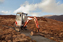 Construction of access footpath, Creag Meagaidh NNR, Lochaber, Scotland, UK, February 2011