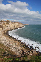 View along the coast at Portland Bill. Dorset, England, UK.