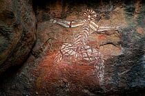 Aboriginal Rock Art / depicting human figure / Anbangbang Gallery / Nourlangie Range / Kakadu National Park, Northern Territory, Australia