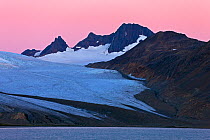 Fortuna Glacier before sunrise (seen from Fortuna Bay), South Georgia, February 2011
