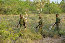 Rangers patrolling the Northern Rangelands Trust. Ishaqbini Reserve, Kenya, 2009.