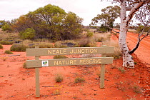Neale Junction Reserve entrance sign. Western Australia, September 2011.