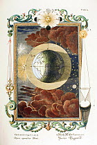 1731 Physica Sacra (Sacred Physics) by Johann Scheuchzer (1672-1733) the fourth day of creation folio copper engraving (with later hand colouring) drawn by a team of engravers under the direction of J...