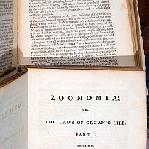 First edition of Erasmus Darwin's 'Zoonomia', Part 1 'The Laws of Organic Life' with section revealing his remarkably prescient 'world without end' text on evolution. Erasmus Darwin was Charles Darwin...