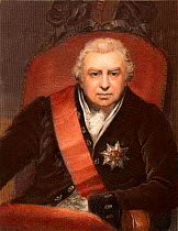 Sir Joseph Banks, botanist and naturalist. (13th February 1743 - 19th June 1820). Engraving by C.E. Wagstaff with later colouring, after the painting of Banks as President of the Royal Society by Phil...