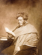 1856 portrait of Hugh Miller, Scottish geologist and palaeontologist, born 1802 died 1856. Photographic frontispiece of author by J.G. Tunny in some first editions of Miller's posthumous 1857 book 'Te...